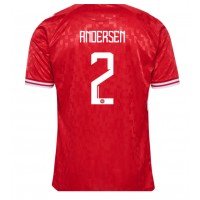 Danmark Joachim Andersen #2 Hjemmedrakt EM 2024 Kortermet
